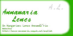 annamaria lencs business card